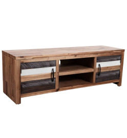 Meuble TV bois massif d'acacia 120 x 35 x 40 cm