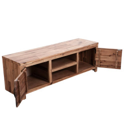 Meuble TV bois massif d'acacia 120 x 35 x 40 cm