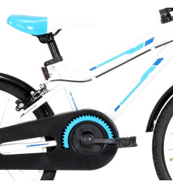 Vélo pour enfants 18 pouces Bleu et blanc