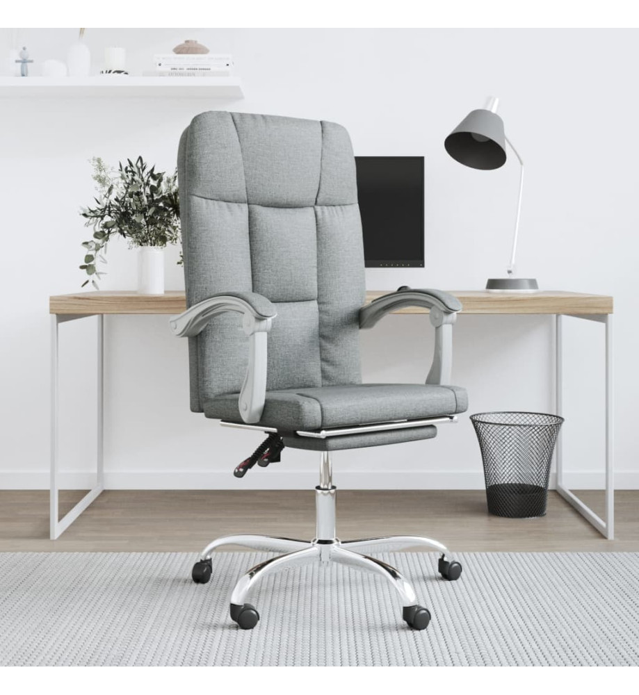 Fauteuil inclinable de bureau Gris clair Tissu