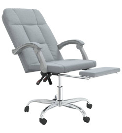 Fauteuil inclinable de bureau Gris clair Tissu