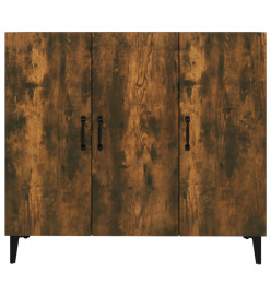 Buffet chêne fumé 90x34x80 cm bois d'ingénierie