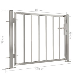 Portail de jardin 100x75 cm Acier inoxydable