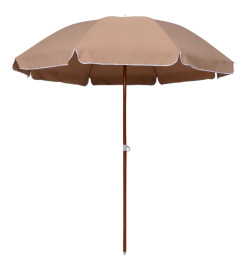 Parasol avec mât en acier 240 cm Taupe