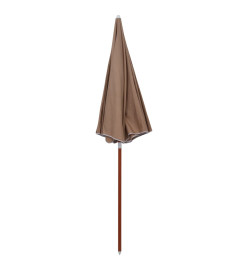 Parasol avec mât en acier 240 cm Taupe