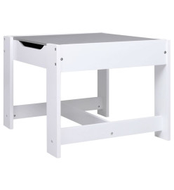 Table pour enfants avec 2 chaises Blanc MDF