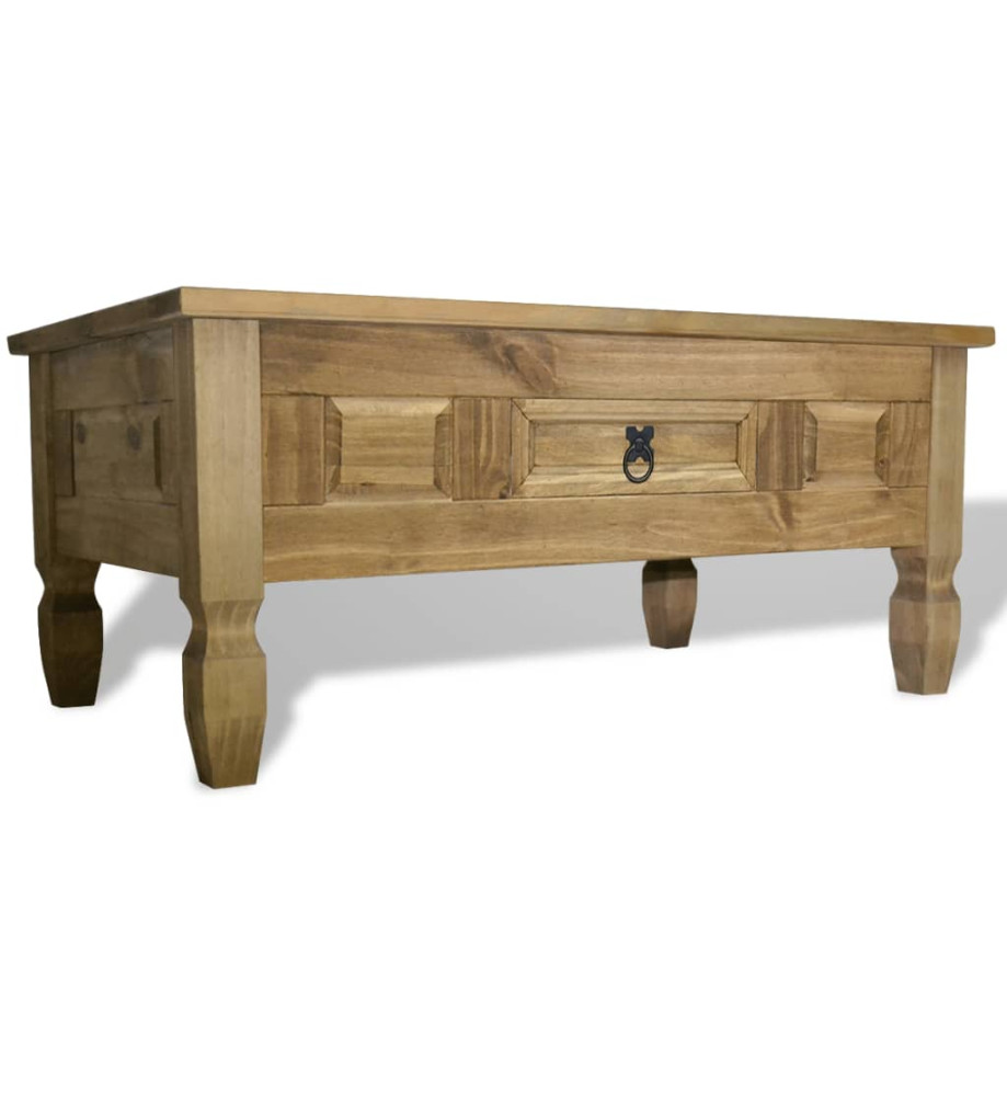 Table basse Pin mexicain Gamme Corona 100 x 60 x 45 cm