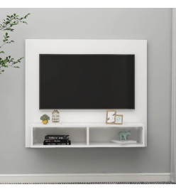 Meuble TV mural Blanc 102x23,5x90 cm Aggloméré