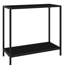 Table console Noir 80x35x75 cm Verre trempé