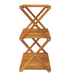 Étagère pliable à 3 niveaux Marron 70x31x63 cm Bois d'acacia