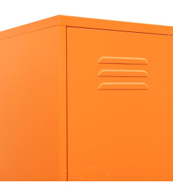 Armoire à casiers Orange 35x46x180 cm Acier