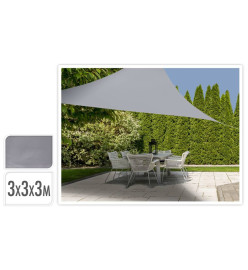 ProGarden Toile d'ombrage 3x3x3 m Gris Triangle