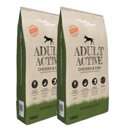 Nourriture pour chiens Adult Active Chicken & Fish 2 pcs 30 kg