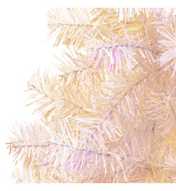 Sapin de Noël artificiel pointes iridescentes Blanc 120 cm PVC