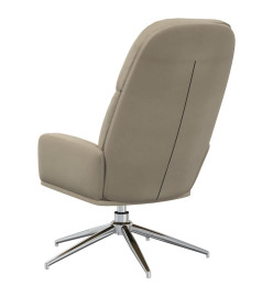 Chaise de relaxation Gris clair Similicuir daim