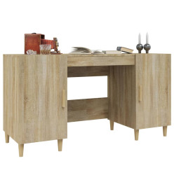 Bureau Chêne sonoma 140x50x75 cm Bois d'ingénierie