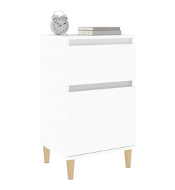 Tables de chevet 2 pcs blanc 40x35x70 cm