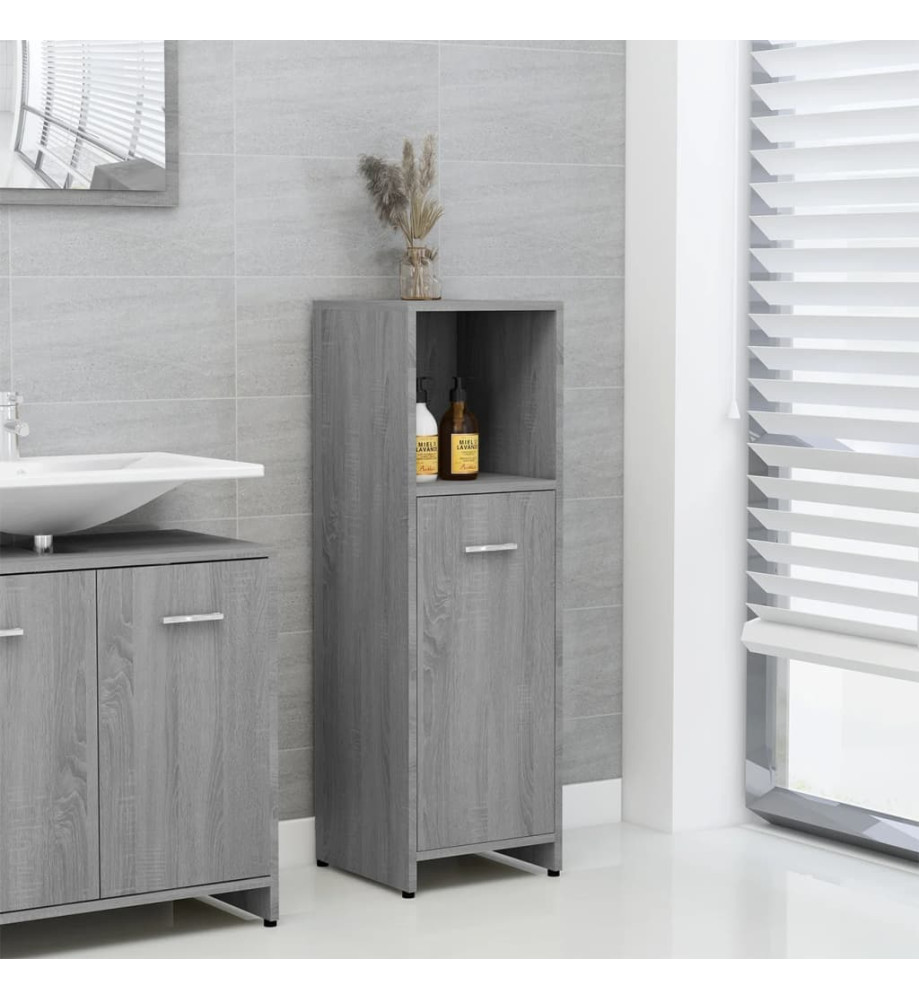 Armoire de bain Sonoma gris 30x30x95 cm Bois d'ingénierie