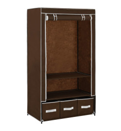 Garde-robe Marron 87x49x159 cm Tissu