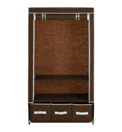 Garde-robe Marron 87x49x159 cm Tissu