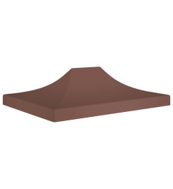 Toit de tente de réception 4x3 m Marron 270 g/m²