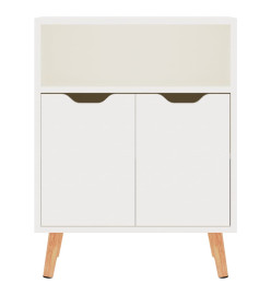 Buffet Blanc brillant 60x30x72 cm Aggloméré