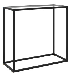 Table console Transparent 80x35x75 cm Verre trempé