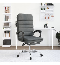 Fauteuil de massage inclinable de bureau Gris foncé Tissu