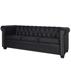 Canapé Chesterfield à 2 places et à 3 places noir