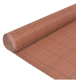 Clôture de jardin Double face PVC 90 x 300 cm Marron