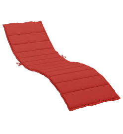 Coussin de chaise longue rouge 200x50x3 cm tissu oxford