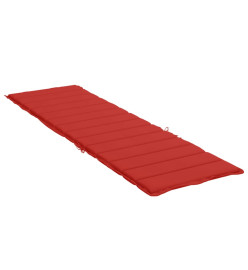 Coussin de chaise longue rouge 200x50x3 cm tissu oxford