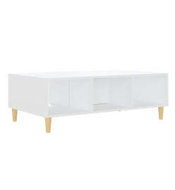 Table basse Blanc 103,5x60x35 cm Aggloméré