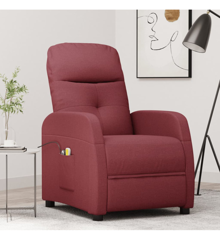 Fauteuil électrique de massage Bordeaux Tissu