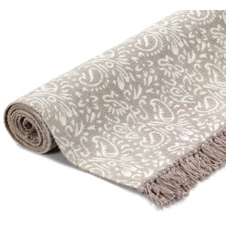 Tapis Kilim Coton 120 x 180 cm avec motif Taupe