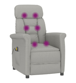 Fauteuil de massage Gris clair Similicuir daim