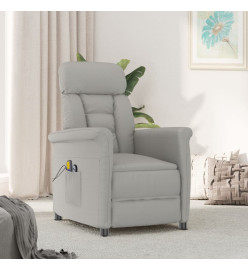 Fauteuil de massage électrique Gris clair Similicuir daim