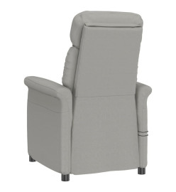 Fauteuil de massage électrique Gris clair Similicuir daim