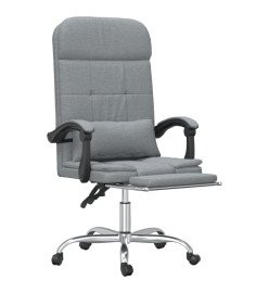 Fauteuil de massage inclinable de bureau Gris clair Tissu