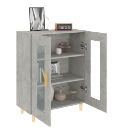 Buffet gris béton 69,5x34x90 cm bois d'ingénierie