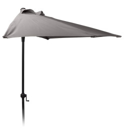 ProGarden Parasol 250 cm Demi-rond Charbon