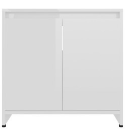 Armoire de salle de bain Blanc brillant 60x33x61 cm Aggloméré