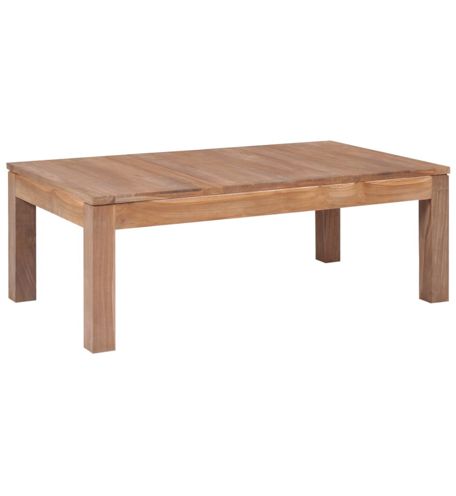 Table basse Bois de teck et finition naturelle 110 x 60 x 40 cm