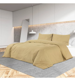 Ensemble de housse de couette Taupe 200x220 cm Coton