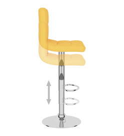 Tabourets de bar lot de 2 jaune moutarde tissu