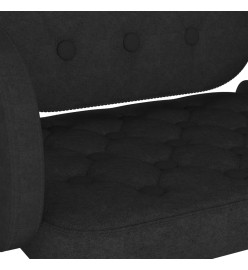 Tabourets de bar lot de 2 noir tissu