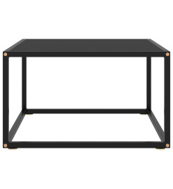 Table basse Noir avec verre noir 60x60x35 cm