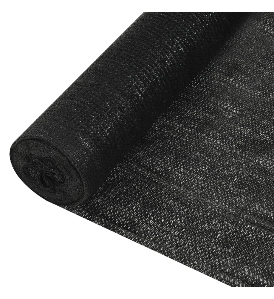 Filet brise-vue Noir 1,8x25 m PEHD 195 g/m²