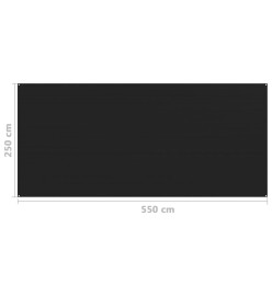 Tapis de tente 250x550 cm Noir