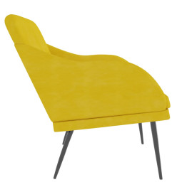 Banc Jaune 110x76x80 cm Velours